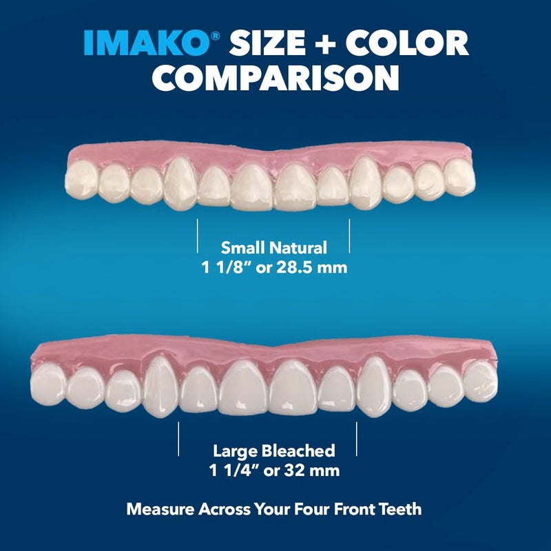 Imako Premium Cosmetic Uppers - 2 Pack - Large  Natural White - DIY Smile Makeover - Made in USA - Image 5